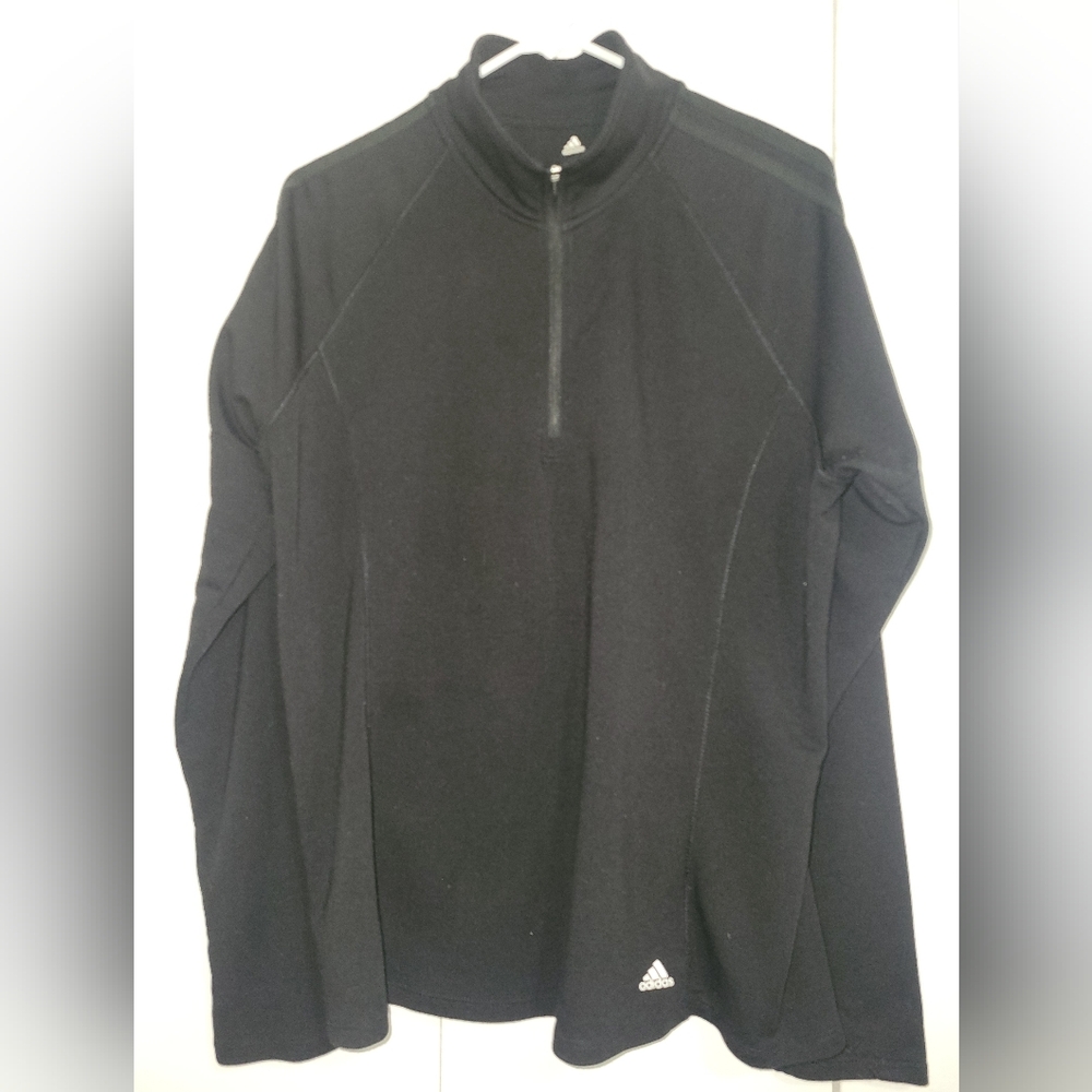 Adidas Women's Black Golf Quarter Zip-Up Sweater
